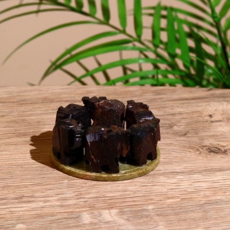 File stand "Elephants" soap stone, 11 cm-3