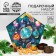 Gift set New Year's “Miracles Time”: Green Tea, Black Tea, peglasses in glaze, sweets, cream - honey