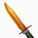 Wooden weapons, children's souvenir "gold", knife bayonet, 29 x 7 cm