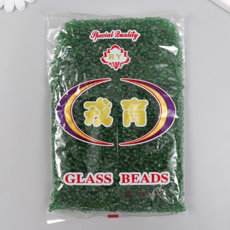 Glass beads 6/0 "grass" transparent 450 gr-2