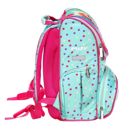 Ранец Cтандарт 35х26х20 deVENTE Mini 14L, Candy Cat , для девочек, бирюзовый/розовый-3