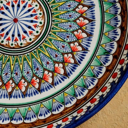 Largan Rishtan ceramics "Patterns", 31 cm, blue-2