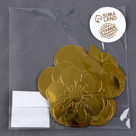 Set for decorating the cake "Flowers", color gold-4