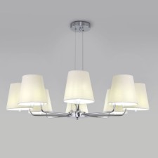 Suspended lamp EUROSVET AMARETTO 60155/8, E14, 8x40W, 800x800 mm, chromium color