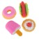 A set of curly erasers "Desserts", 4 pieces, in a package in zip-cholonia, mix (barcode on a piece)