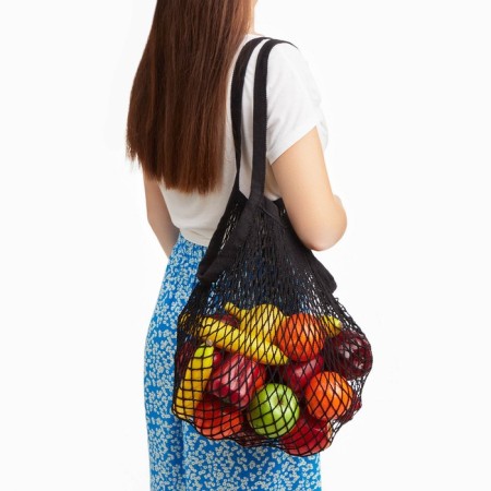 Avoska, 41 x 27 cm, handle 17 cm, cell 1.5 cm, black-2