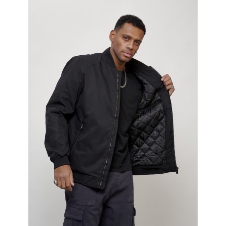 Male bomber, size 52, black color-8