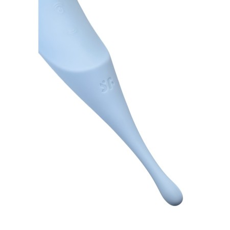 Vacuum-wave contactless stimulator of the Satiffyer Twirling Pro clitoris, silicone, blue color-5