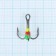 Namazu traffic ralom hook, with a drop and stone, 8 (int), GRO color, in a package of 5 pcs.