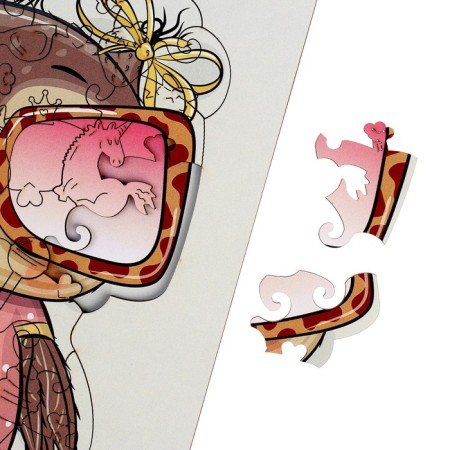 Wooden puzzle "Cool owl" s-2