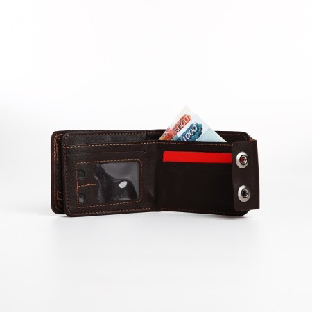Male purse on magnets, brown color-5