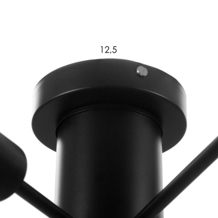 Ceiling chandelier "Orion" 8x60W E27 Color: Black-4