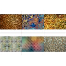 Set of decoupage maps 6 pcs “Rainbow backgrounds” A4, 45 g/m2