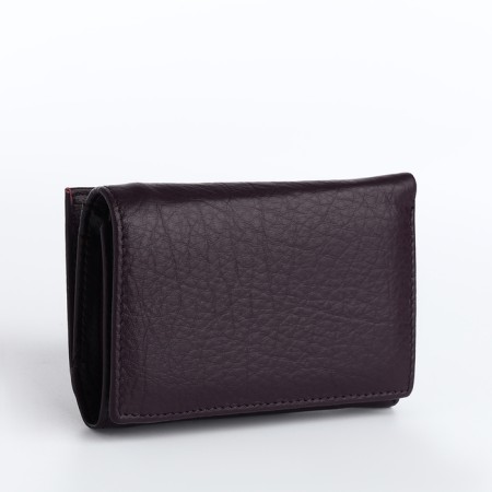 Women's wallet on magnet, purple color