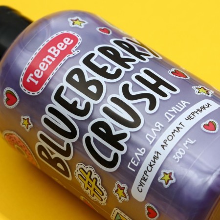 Shower gel, moisturizing, 300 ml, blueberry aroma, teenbee-3