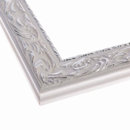 Frame for paintings (mirrors) 40 x 50 x 4 cm, tree "Versailles", white-silver-1