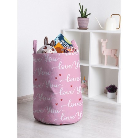 Toy basket "Love You, size 35x50 cm