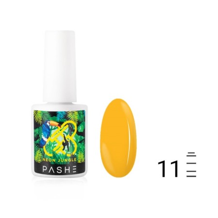 Pashe neon jungle gel polish, No. 11 neon orange, 9 ml