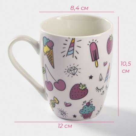 Porcelain share mug "Sweets", 350 ml-2