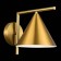 Sconces st. SL1007.201.01. Dizzie. 1x40 watts, E27, 20x22 cm, brass color