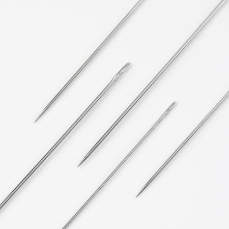 Sewing needles, d = 0.75/0.9/1.05 mm, 5/5.8/6.7 cm, auto -capable, 6 pcs-1
