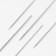 Sewing needles, d = 0.75/0.9/1.05 mm, 5/5.8/6.7 cm, auto -capable, 6 pcs