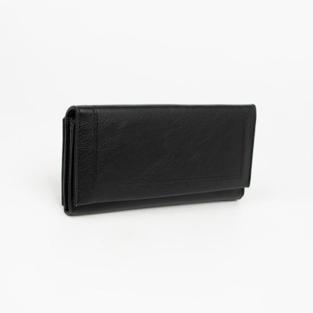 Women's wallet on magnets, black color