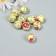 Acrylic beads "Flowers on the yellow" mix 1.6x1.6x1.6 cm
