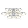 LED ceiling LED with Ambrella Light, Original, Fa471, 9XLED, 1985550LUM, 3000-6400K, Chromium color, 19850LUM.
