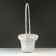 Wicker basket, 30 x 23/67 cm, white, willow