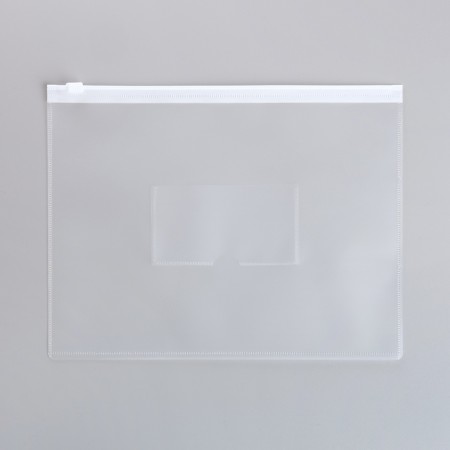 The convert folder on the A5, 150 μm, calligrata, a make-up pocket, transparent, white lightning-1