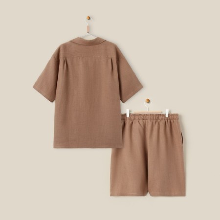 Male home -made suit (short sleeve and shorts) SL Home p. S, coffee-11