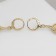 Earrings Metal "Snake" eight, white color in gold
