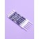 Candles for the cake "wavy lines", 6 pcs, white with purple