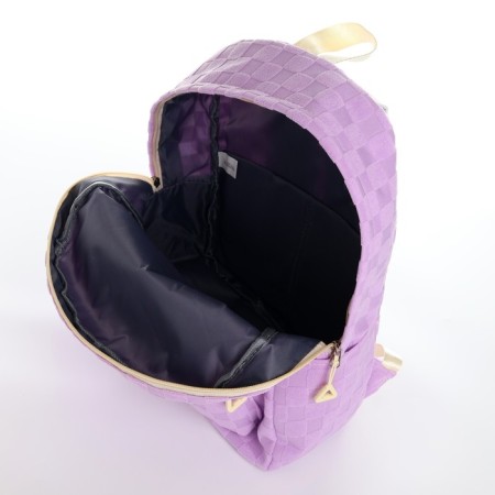 School backpack, set 2 in 1,+ pencil case in a cage, 40x28x13 cm, lilac color-9