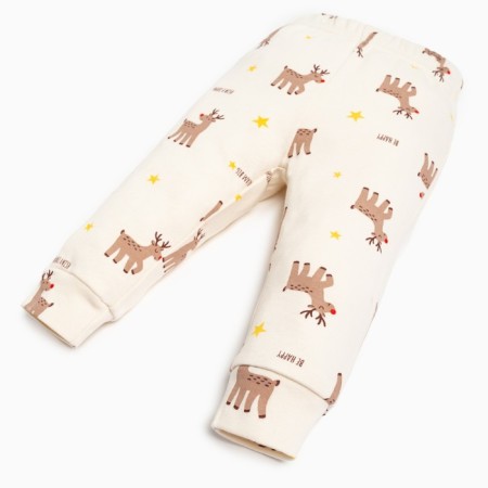 Set: jumper and pants crumb I "Merry XMAS", height 68-74 cm, beige color-5
