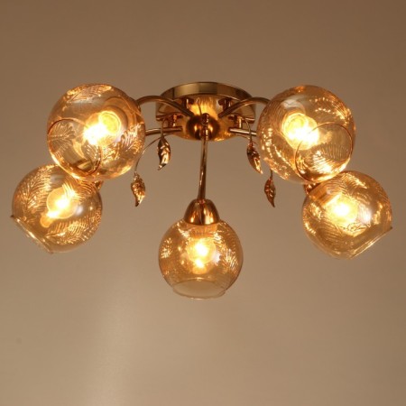 Steel Stewsvelight Wittoria 5x40W E27 Gold 53x53x21cm-1