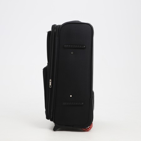 Small suitcase 24 "on lightning, code castle, with extension, black color-2