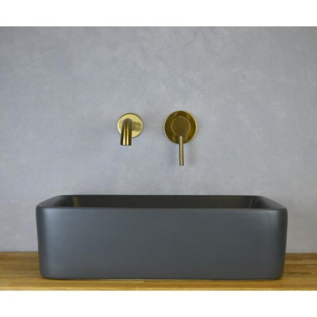 Sink 1010-Gm, 480 x 380 mm, without a hole for the mixer, without overflow, dark gray-3