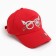 Baseball cap for girls, red color, size 52-54