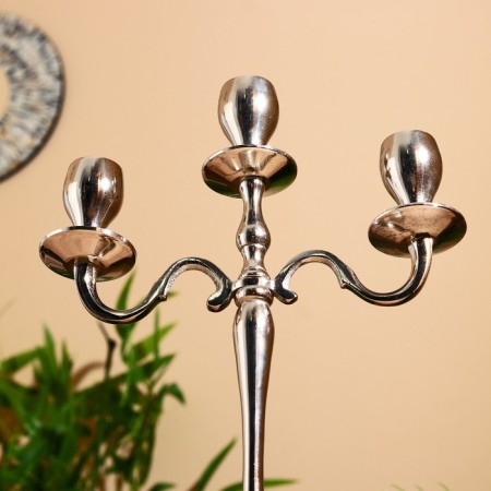 Aluminum "target" for 3 candles 9.5x22x35 cm-3