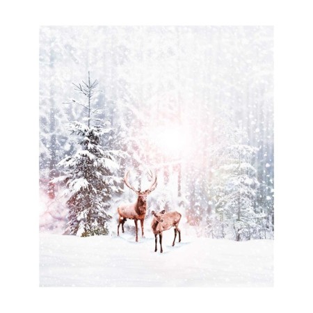 Set of napkins for setting the deer in the snow, rectangular, size 32x46 cm, 4 pcs-2