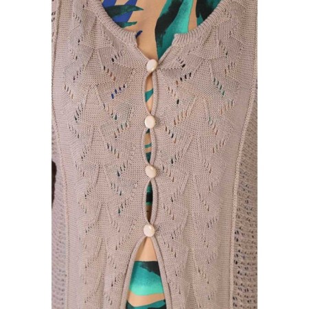 Cardigan female, size 48, beige color-13