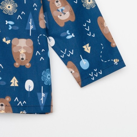 Pajama nursery (shirt, trousers) KAFTAN "Bears", p. 122-128, blue-9