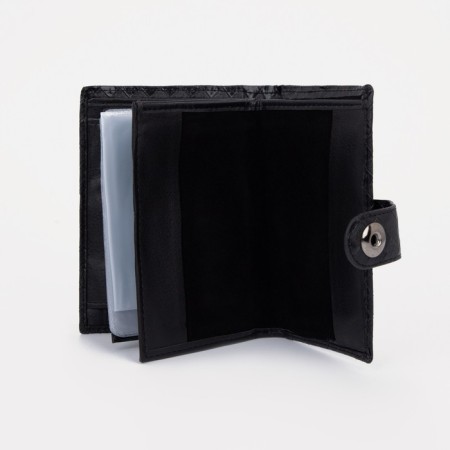 Male purse on Magnet, 3 in 1, department for auto documents and passports, black color-4