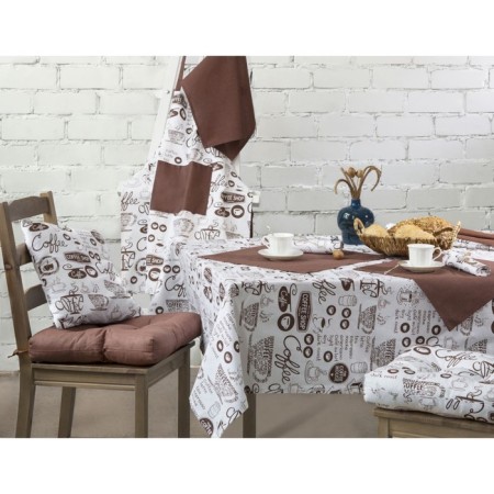 Serving napkin Coffee, size 40x40 cm, brown color