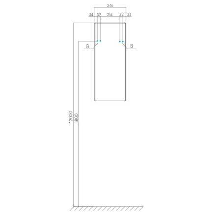 Cabinet of hinged Aquaton Asti, color white gloss, ash shimo-4