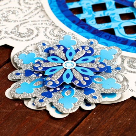 Figure poster "Happy New Year!" Snowflake, 38 x 38 cm-1