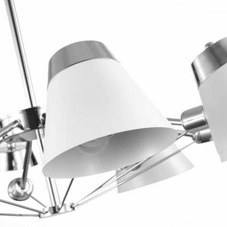 Ceiling EVOLUCE lamp. Sle155802-08. Vario. 8x40 watts, E14, 80x80x38 cm, chromium color-11