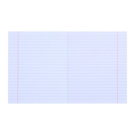 Notebook 18 sheets in the line is blue, plastic cover, title sheet, offset block 65g/m2-4